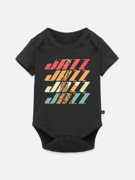 Jazz Musik - Baby Premium Kurzarmbody - Schwarz