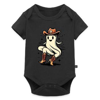 Funny Halloween Party Creepy Ghost Cowboy - Baby Premium short-sleeve bodysuit - black - Front
