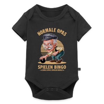 Les grands-pères cool jouent aux boules, à la pétanque, à la pétanque - Body à manches courtes Premium Bébé - noir - Devant