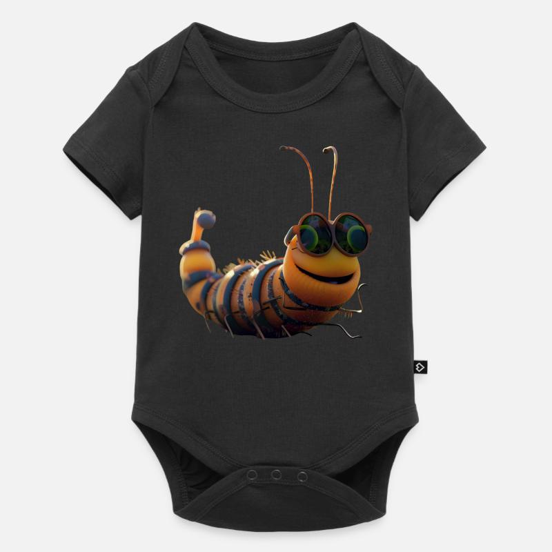 Chenille Drôle Larve Chenille Cadeau Chenille Mignonne - Body à manches courtes Premium Bébé - noir