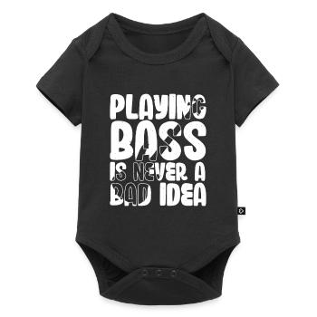 Playing Bass is Never a Bad Idea - Baby Premium short-sleeve bodysuit - black - Front