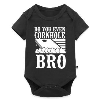 Cornhole Team Bean Bag Player - Baby Premium Kurzarmbody - Schwarz - Vorne