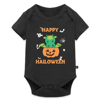 Dragon in Pumpkin Cute Dragon Happy Halloween - Baby Premium short-sleeve bodysuit - black - Front