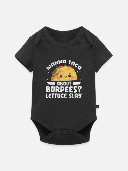 Burpees - Baby Premium Kurzarmbody - Schwarz