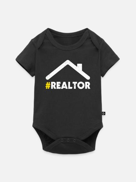Immobilienmakler - Baby Premium Kurzarmbody - Schwarz