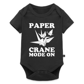 Origami Master Papier Falten Papierkranich Japan - Baby Premium Kurzarmbody - Schwarz - Vorne
