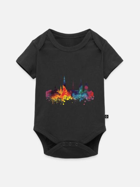 Paderborn - Baby Premium Kurzarmbody - Schwarz