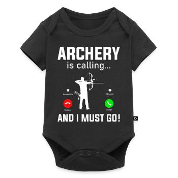 Archery Archer - Baby Premium short-sleeve bodysuit - black - Front