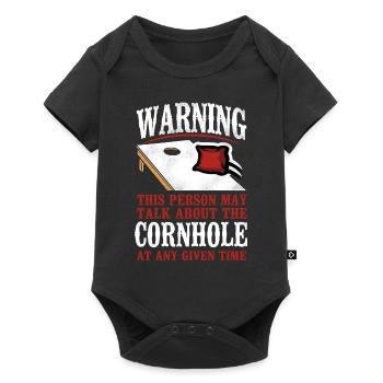 Cornhole Team Bean Bag Player - Baby Premium Kurzarmbody - Schwarz - Vorne