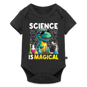 Science Is Magical Dinosaur T-rex Chemist Funny - Baby Premium short-sleeve bodysuit - black - Front