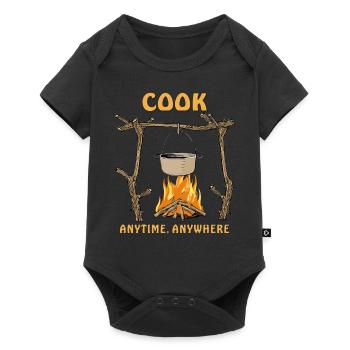 CUISINEZ AU FOYER N’IMPORTE QUAND, N’IMPORTE OÙ - Body à manches courtes Premium Bébé - noir - Devant