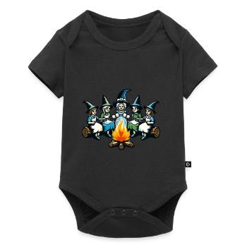 Camping feu de camp Vintage sorcières Design - Body à manches courtes Premium Bébé - noir - Devant