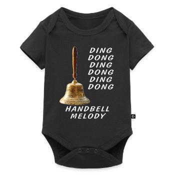 DING DONG MÉLODIE DE CLOCHE À MAIN - Body à manches courtes Premium Bébé - noir - Devant
