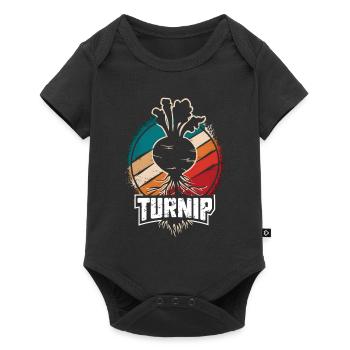 Vintage Rübe liebt Rübe Geschenk - Baby Premium Kurzarmbody - Schwarz - Vorne