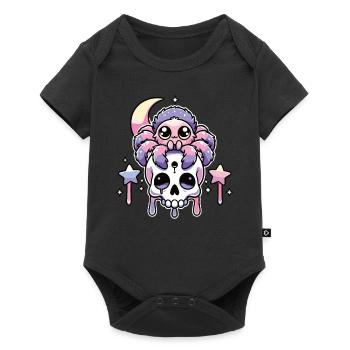 Kawaii Gothique Tarentule Couleurs Pastel Gothique Goth - Body à manches courtes Premium Bébé - noir - Devant
