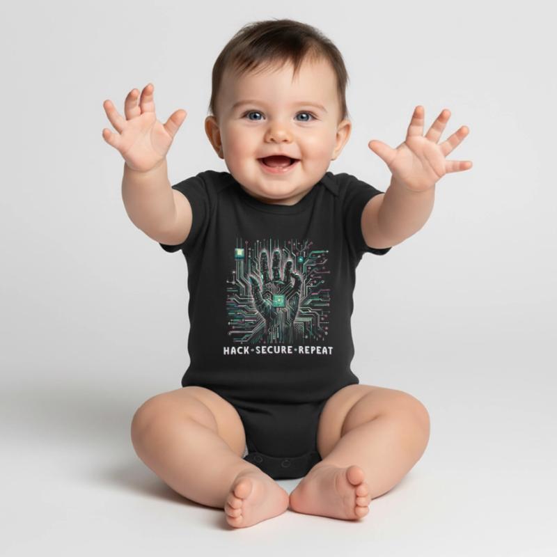 Penetrationstester Hack Secure Repeat Baby Premium Kurzarmbody