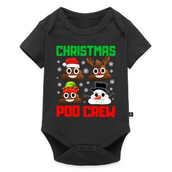 Noël caca crew drôle Noël pyjama - Body à manches courtes Premium Bébé - noir - Devant