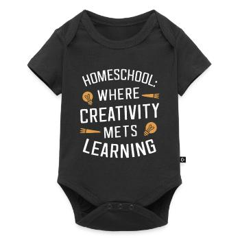 Homeschool Mom Dad Family Life Community Journey - Baby Premium short-sleeve bodysuit - black - Front