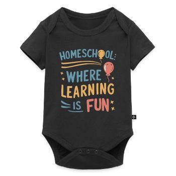 Homeschool Mom Dad Family Life Community Journey - Baby Premium short-sleeve bodysuit - black - Front