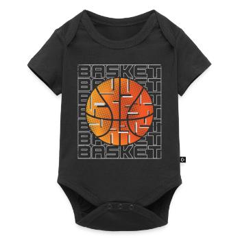 Basket-ball Joueurs de basket-ball - Body à manches courtes Premium Bébé - noir - Devant