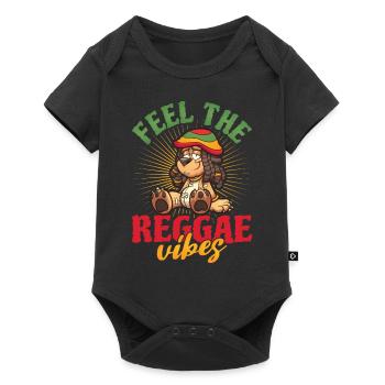 Rastafari Music Vibes Only Rasta Jamaica Reggae - Baby Premium short-sleeve bodysuit - black - Front