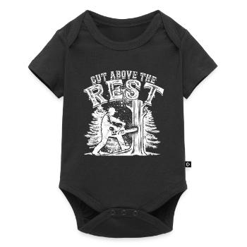 Bûcheron Lumberjack Coupez au-dessus des autres - Body à manches courtes Premium Bébé - noir - Devant