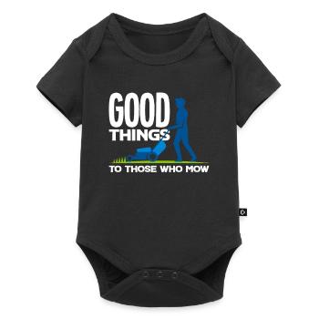 Landschaftsgärtner Rasen Mähen - Baby Premium Kurzarmbody - Schwarz - Vorne