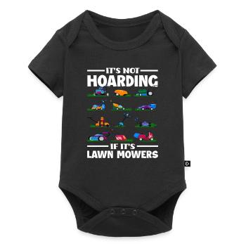 Landschaftsgärtner Rasenmäher Sammler - Baby Premium Kurzarmbody - Schwarz - Vorne