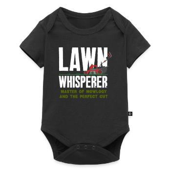 Landschaftsgärtner Rasen Flüsterer - Baby Premium Kurzarmbody - Schwarz - Vorne