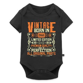1960 Born in 1960 - Built in 1960 Birthday 1960 - Baby Premium short-sleeve bodysuit - black - Front