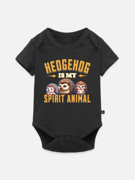 Igel - Baby Premium Kurzarmbody - Schwarz