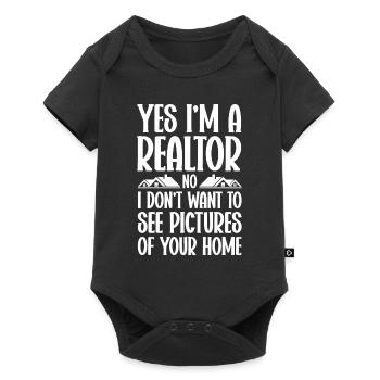 Agent immobilier Courtier immobilier Agent immobilier Agent immobilier - Body à manches courtes Premium Bébé - noir - Devant