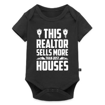 Agent immobilier Courtier immobilier Agent immobilier Agent immobilier - Body à manches courtes Premium Bébé - noir - Devant