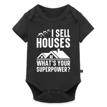 Agent immobilier Courtier immobilier Agent immobilier Agent immobilier - Body à manches courtes Premium Bébé - noir - Devant