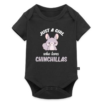 Just a girl who loves chinchillas. - Baby Premium short-sleeve bodysuit - black - Front