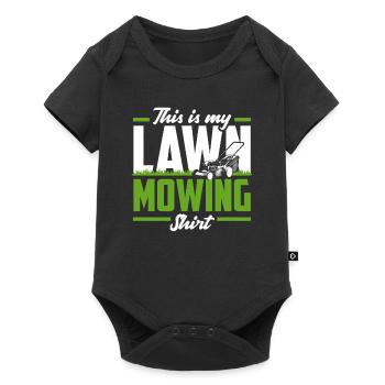 Chemise de tonte de pelouse paysagiste - Body à manches courtes Premium Bébé - noir - Devant