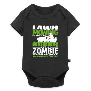 Landschaftsgärtner Rasen Mähen Zombie - Baby Premium Kurzarmbody - Schwarz - Vorne