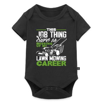 Landschaftsgärtner Rasen Mähen Karriere - Baby Premium Kurzarmbody - Schwarz - Vorne