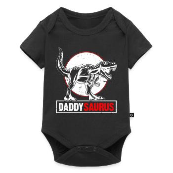 Daddy Saurus T-Rex Dinosaur Men Father's Day - Baby Premium short-sleeve bodysuit - black - Front