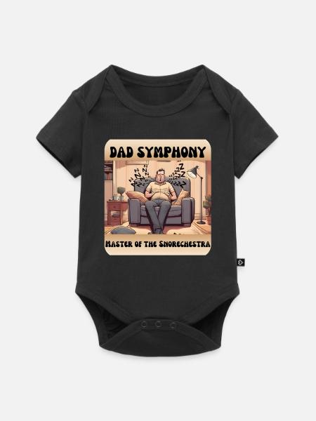 Papa-Symphonie - Baby Premium Kurzarmbody - Schwarz