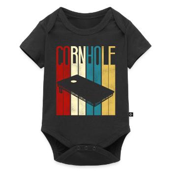 Joueur de sac de haricots de l’équipe Cornhole - Body à manches courtes Premium Bébé - noir - Devant