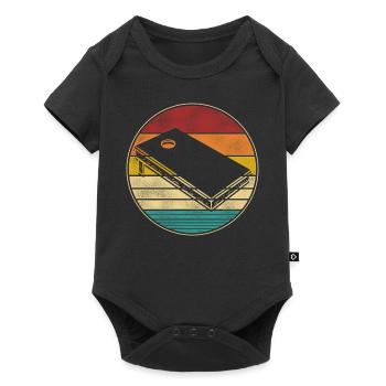 Cornhole Team Bean Bag Player - Baby Premium Kurzarmbody - Schwarz - Vorne
