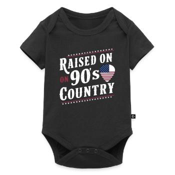 J’ai grandi avec la musique country des années 90 - Body à manches courtes Premium Bébé - noir - Devant