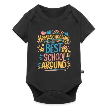 Homeschool Mom Dad Family Life Community Journey - Baby Premium short-sleeve bodysuit - black - Front