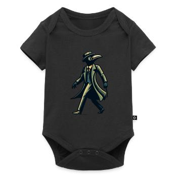 Spooky Halloween Streetwear Plague Doctor - Baby Premium short-sleeve bodysuit - black - Front