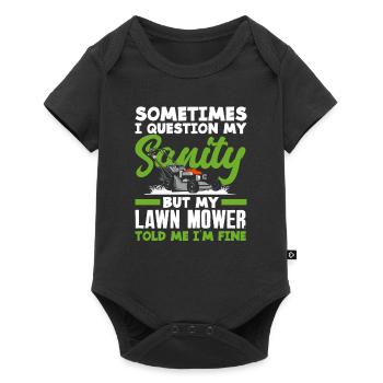 Landschaftsgärtner Vernunft Rasenmäher - Baby Premium Kurzarmbody - Schwarz - Vorne