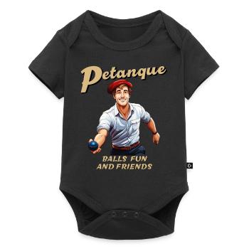 PETANQUE BALLS FUN AND FRIENDS - Baby Premium short-sleeve bodysuit - black - Front