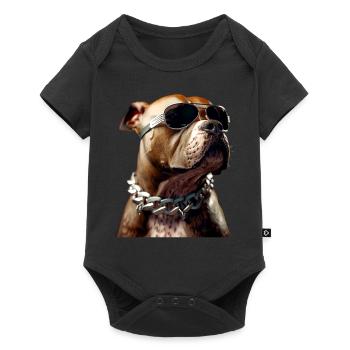 Pitbull Bulldog Pittie American Pitbull Terrier - Baby Premium short-sleeve bodysuit - black - Front