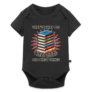 C’est ce que je fais, je lis des livres - Body à manches courtes Premium Bébé - noir - Devant