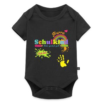 Schulanfang Einschulung Kinder Erster Schultag - Baby Premium Kurzarmbody - Schwarz - Vorne